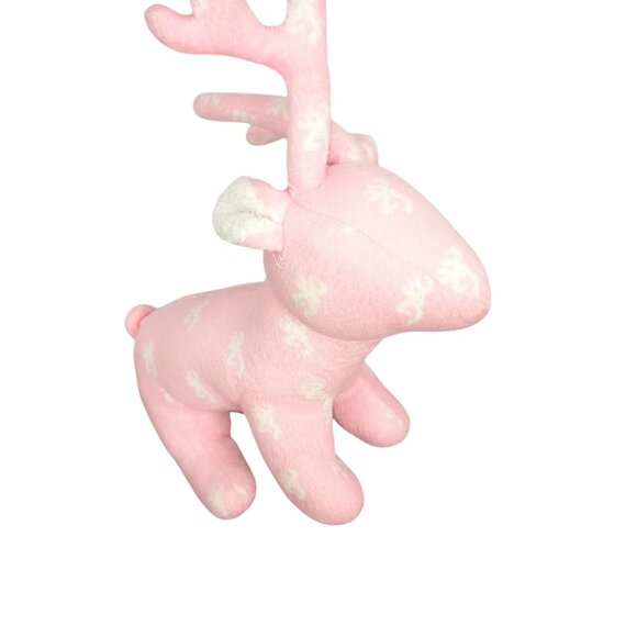 Browning Camo Pink Plush Reindeer Toy With White Antlers & Ears - Picture 1 of 8